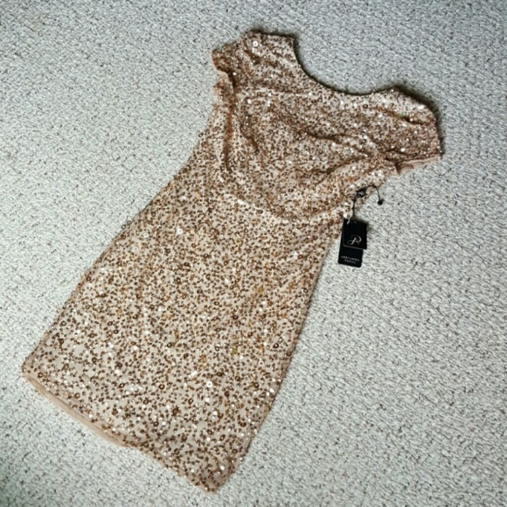 Adrianna Papell short sleeves beaded dress - Picture 9 of 11